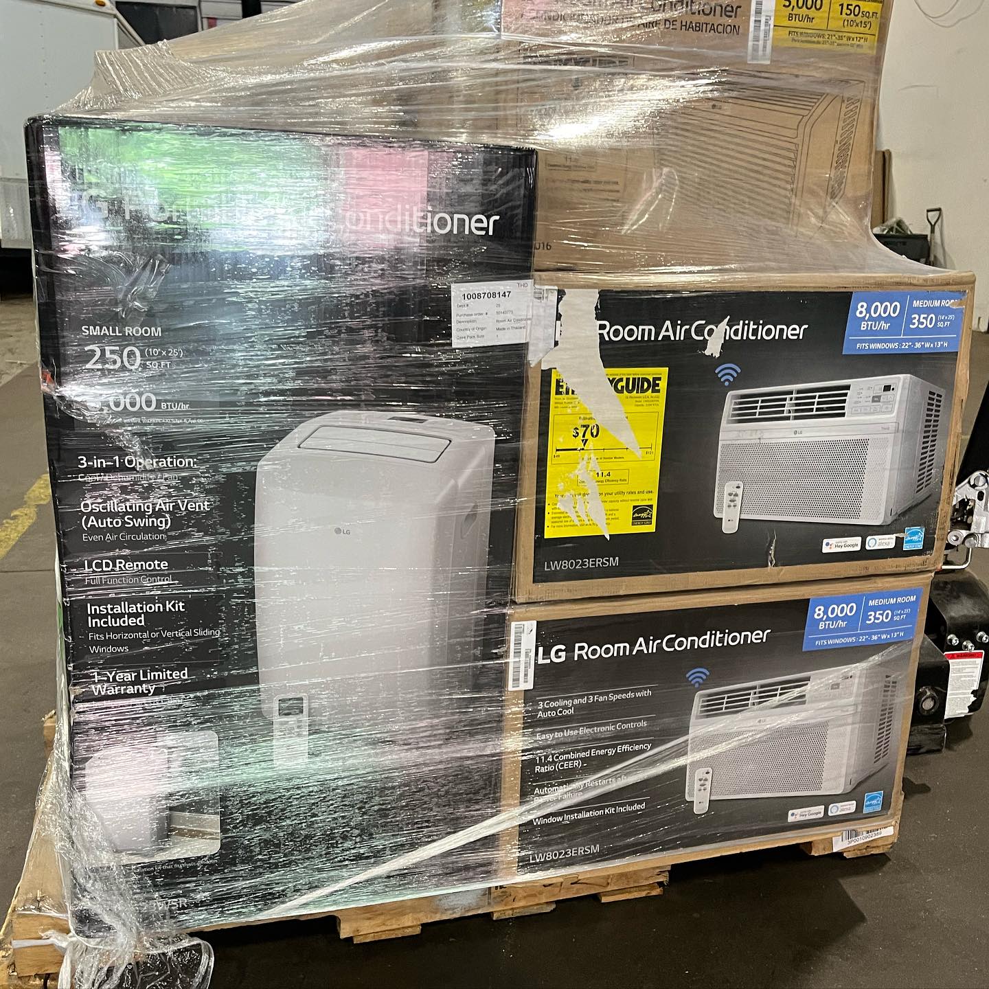 AC Pallets | Bulk air conditioners | Wholesale Air conditioner Pallets