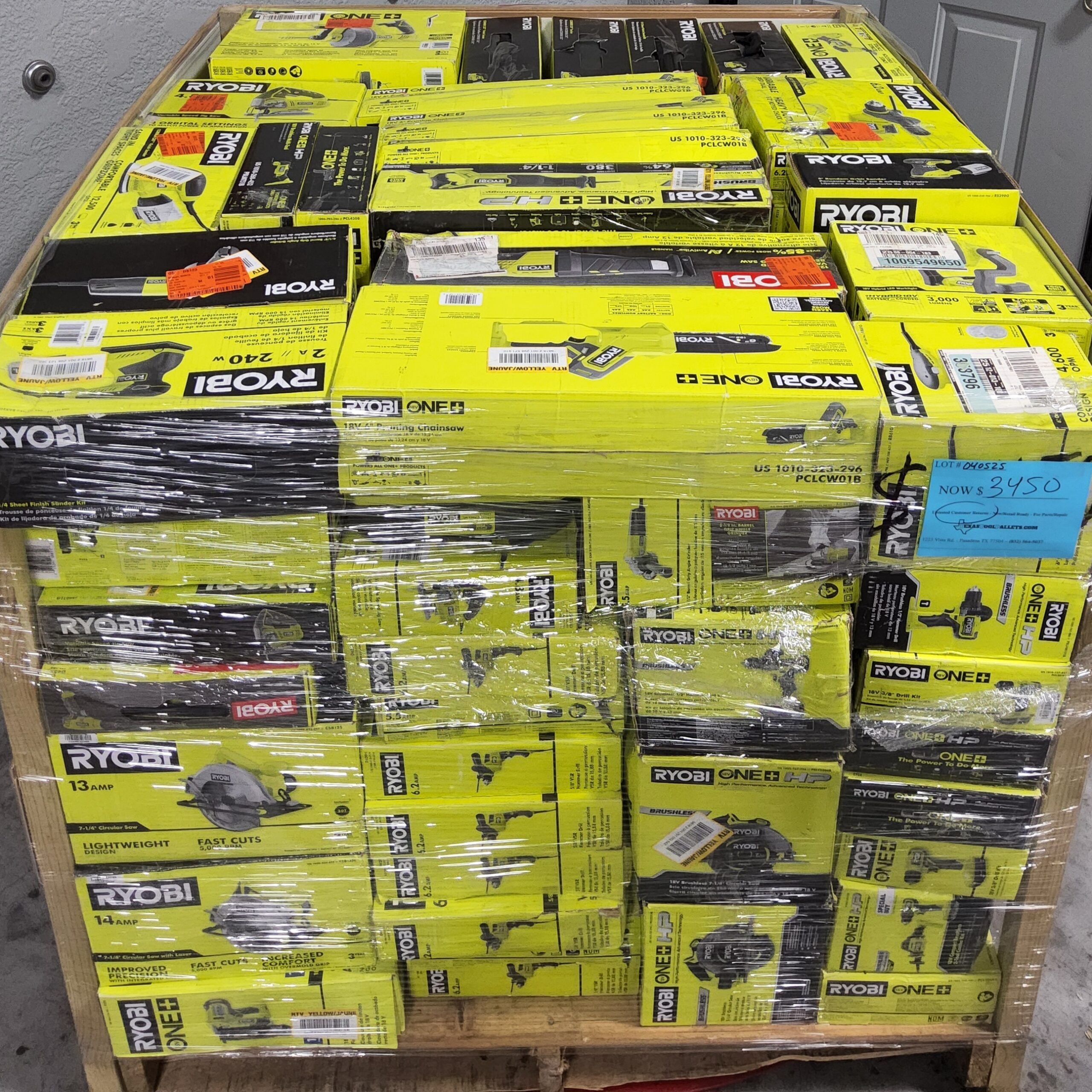 ryobi tools liquidation pallet