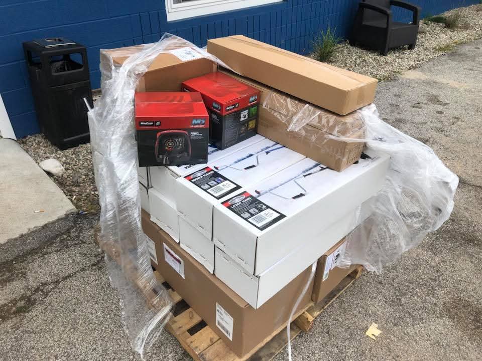 Fishing gear Liquidation Pallets for sale