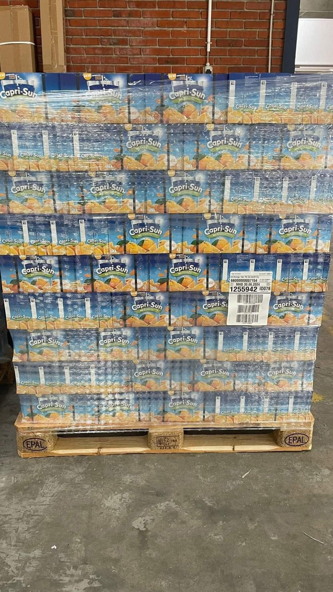 Capri sun liquidation wholesale pallet for sale