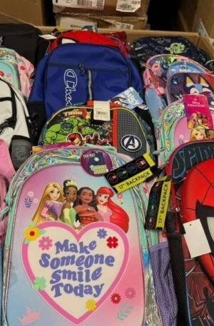 Kids school bags bulk pallets sale