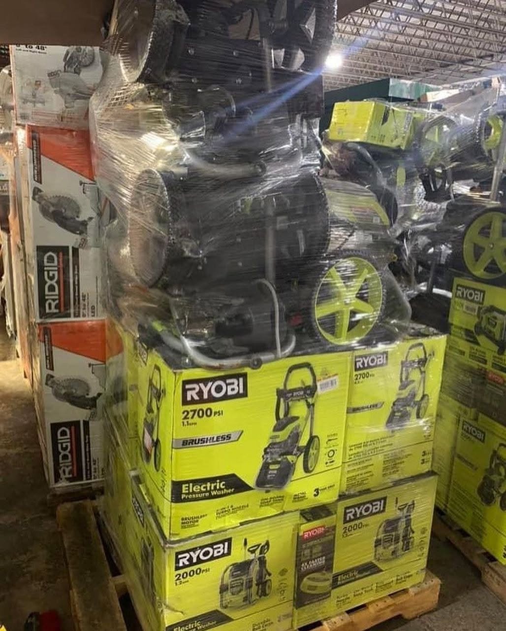 Ryobi Presvasure Washer liquidation Pallets for sale